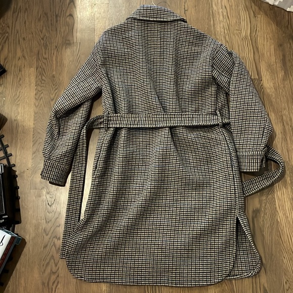 Vera Moda Wool plaid coat shacket Jacket - Picture 4 of 7